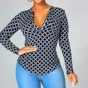 Navy blouse